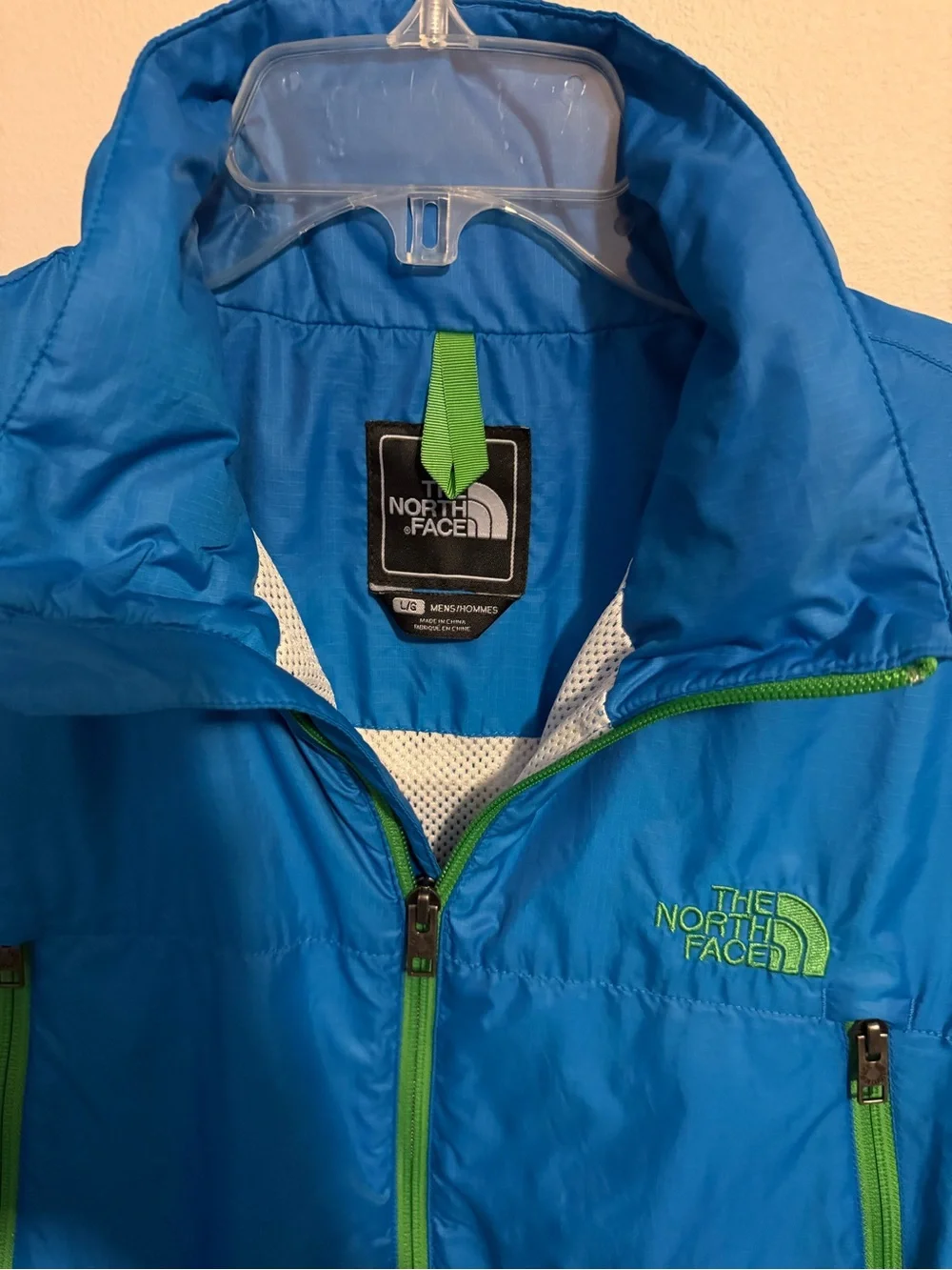 The North Face Blue Lightweight Jacket with Green Accents
